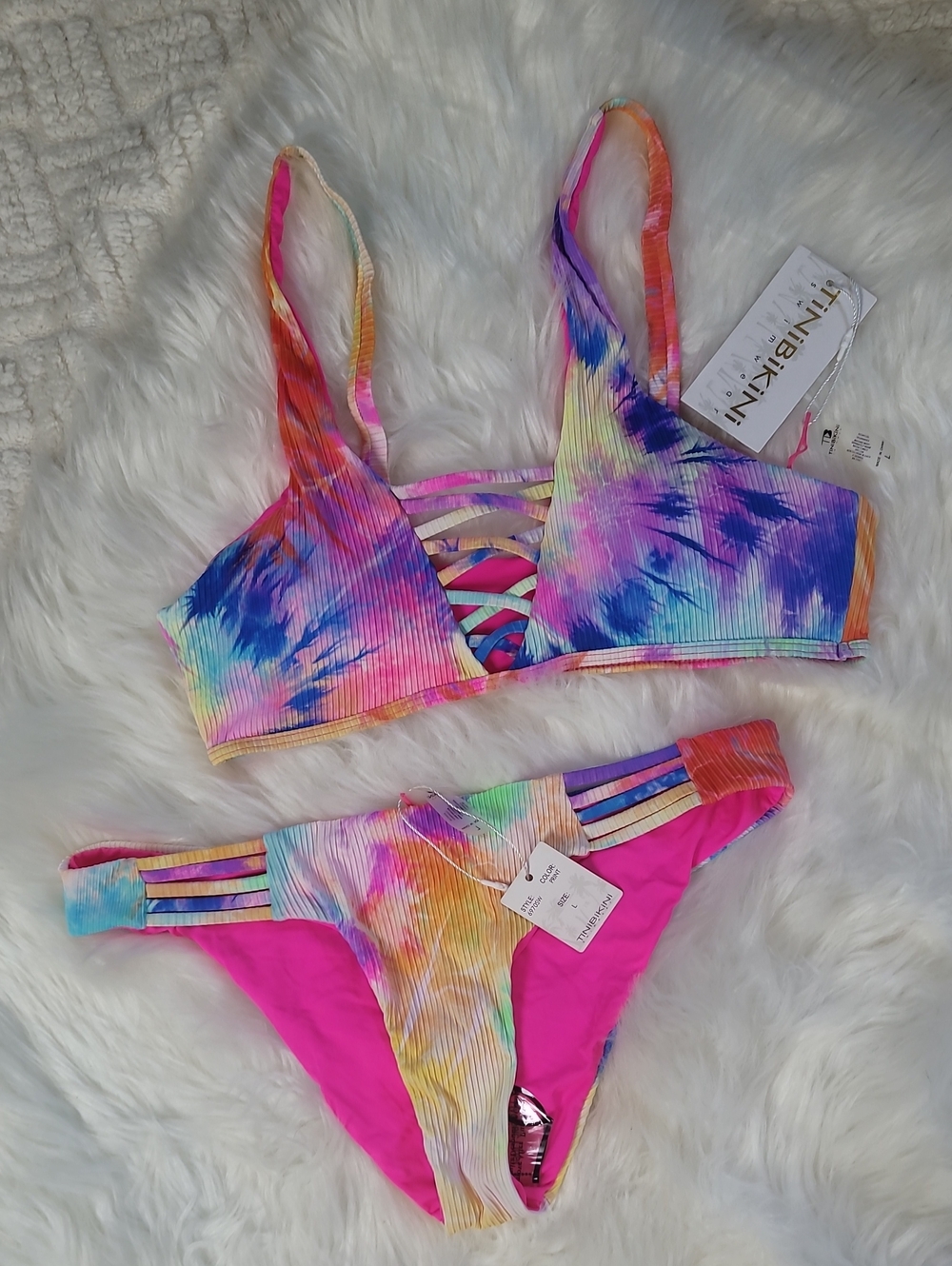 NWT Tini Bikini Tie Dye Bikini